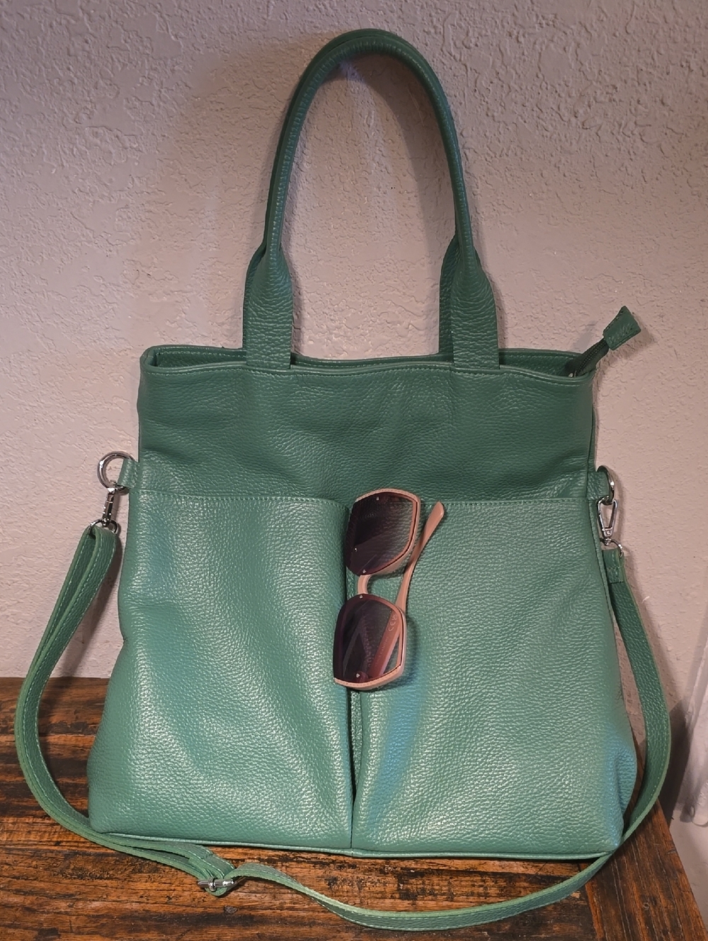 Pebble leather cross body